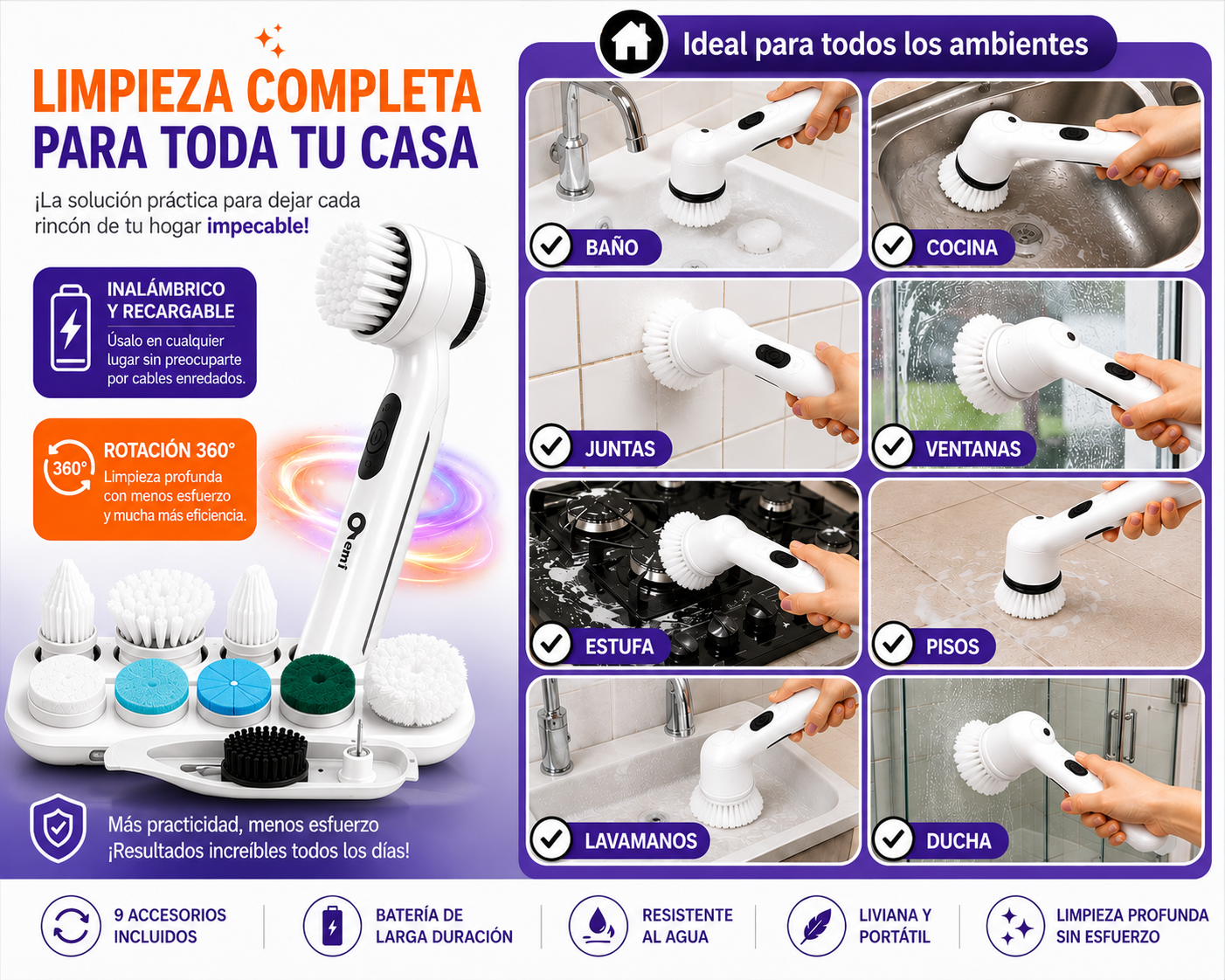 PowerClean 360° | Limpieza total sin esfuerzo